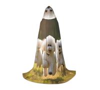 GFXEDSAH Oodles Of Poodles - Mantello medievale con cappuccio, con comodo cappuccio, perfetto per giochi di ruolo e feste