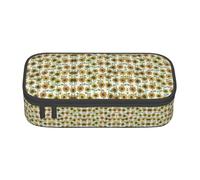 GFXEDSAH Romantico girasoli stampa astuccio astuccio astuccio organizzatore Oxford tessuto portapenne astuccio multiuso, Nero , Taglia unica, Custodia per chiave