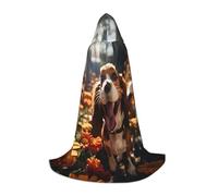GFXEDSAH Sweet Basset Hound - Mantello con cappuccio con stampa floreale, mantello medievale con comodo cappuccio, perfetto per giochi di ruolo e feste