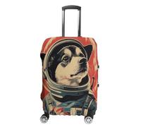 GFXEZZLH Poster astronauta Airedale Terrier_ Stampa retrò Airedale Terrier_ Ritratto di Airedale Terrier _ Poster divertente con cani_ Andy Warhol Art_ Stampa vintage-1_3Custodia per bagagli, Stile