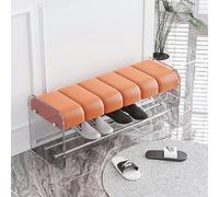 GFXYQPDNV Panca da ingresso di alta qualità, scarpiera in acrilico, moderna panca da letto, comoda panca imbottita per ingresso, scarpiera per camera da letto, velluto blu, 1 pezzo