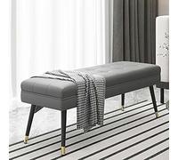 GFXYQPDNV Panca imbottita in ecopelle con gambe in metallo, moderna panca per camera da letto, comoda panca per scarpe, 1 pezzo