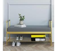 GFXYQPDNV Panca ottomana con poggiapiedi, elegante panca da ingresso con bracciolo, panca imbottita e spessa, scarpiera, scarpiera, panca moderna, 1 pezzo