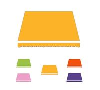 GFYHTN Telo di Ricambio per Tenda da Sole Retrattile, Tendone Parasole in Tessuto da 2 m a 6 m, Copertura Impermeabile per Balcone(Yellow,6.5x5ft/2x1.5m)