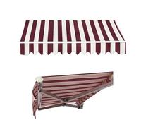 GFYHTN Telo di Ricambio per Tenda da Sole Retrattile, Tessuto di Ricambio per Tenda da Esterno, Tendone Parasole in Tela Motivo A Righe(A,8x6.5ft/250x200cm)