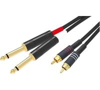 Ridem Cavo audio RDM C83 – 2 jack 6,3 mm mono a 2 RCA maschio – Nero