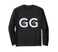GG Good Game Video Game Gamer Classic Controller Pulsanti Maglia a Manica