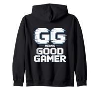 GG Good Gamer Positive Play Pixel Graphic Felpa con Cappuccio