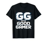 GG Good Gamer Positive Play Pixel Graphic Maglietta