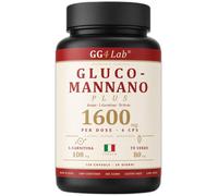 GG4Lab Glucomannano Konjac 1600mg | 120 Capsule Fibra Saziante | Konjac + L-Carn