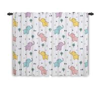 ggaimwf 107x160cm Tenda a forma di cartone animato Animale la cameretta dei bambini Carino Elefante nella foresta Filtraggio della luce Tende per finestre per bambine Sala giochi Soggiorno,2 pannello