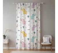 ggaimwf 132x214cm Tenda a forma di cartone animato Animale la cameretta dei bambini Carino Elefante nella foresta Filtraggio della luce Tende per finestre per bambine Sala giochi Soggiorno,1 pannello