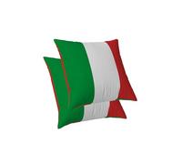 ggaimwf Bandiera Fodera per cuscino Bandiera dell'Italia Federe per cuscini Cuscini per divano Quadrati in lino Copricuscini Casa Federa decorativa Sedia Camera da letto Soggiorno 45x45cm Set di 2