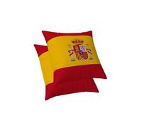 ggaimwf Bandiera Fodera per cuscino Spagna Bandiera nazionale Federe Cuscino patriottico Fodere per cuscini in lino Casa Federa decorativa Sedia Camera da letto Soggiorno 50x50cm Set di 2