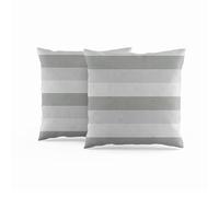 ggaimwf Copricuscini a righe Grigio chiaro Cuscino d'arte moderna Minimalista Federe per cuscini Lino Soggiorno Arredamento per la casa Divano Letto Cuscini Doppia faccia 45x45cm Confezione da 2