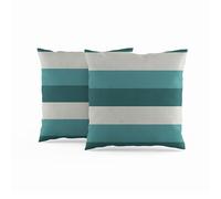 ggaimwf Copricuscini a righe Verde Cuscino d'arte moderna Classico Minimalista Federe per cuscini Lino Soggiorno Arredamento per la casa Divano Letto Cuscini Doppia faccia 60x60cm Confezione da 2