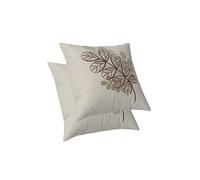 ggaimwf Copricuscini decorativi Cuscini con foglie Estetica Moderna Decorazione artistica Hobo Beige Federa per cuscino per divano Salotto da giardino Divano Fodere per cuscini 50 x 50 cm Set di 2