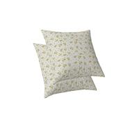 ggaimwf Copricuscini floreali per divano Rosa gialla Federe floreali 2 pacchi Rustico Fiore rurale Piccolo Cuscinetti in lino per Esterno Giardino Arredamento casale Cuscini quadrati 45x45cm