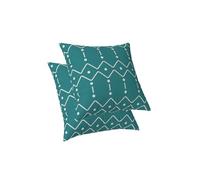 ggaimwf Federe geometriche 2 pacchi Motivo geometrico Verde acqua Fodere per cuscini Astratti Modern Cuscini con fodere inclusi per divano Soggiorno Decorazioni per la casa 45x45cm