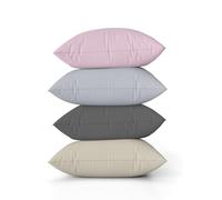 ggaimwf Tinta unita Copricuscino in lino per divano Colore chiaro Cuscino per letto Stile moderno Colore Morandi Fatto a mano Piazza Federe per cuscini con cerniera invisibile 50x50 cm Set da 4