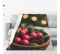ggasdvjj Coperta in pile di flanella super morbida anti-pelucchi con stampa Merry Christmas, diverse dimensioni per letto, divano, peluche e caldo.