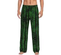 ggasdvjj Pantaloni pigiama da uomo con stampa Hacker Era con tasca morbida, comodi per la casa e il relax., Nero , XL