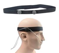 GGAUBAIFI Black Comfortable Oxygen Nasal Cannula Headband, Ear Protector Cannula Headband Hairband for Adjustable Oxygen Tube Concentrator Oxygen Users to Prevent Ear Soreness - Buckle Design