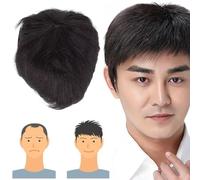 GGAUBAIFI Parrucca da uomo Capelli corti, Parrucche sostitutive dei capelli da uomo Parrucca nera da uomo per uomo Parrucca piena di capelli per uomo da indossare ogni giorno