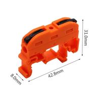 GGBASK 10 Pz 211 1 Pin su Guida DIN Universale Veloce Veloce Compatto Filo Connettore del Cavo Conduttore Morsettiera con Leva Sostituire UK2.5B(211-ORANGE,2 PCS)