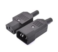 GGBASK IEC 320 C14 Spina Maschio a C13 Presa Femmina PC Computer Auto elettrica Fornello di Riso Adattatore connettore di Alimentazione AC 250 V 10A(Plug w Socket)