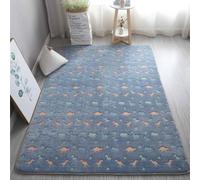 GGBOND Tappeto luminoso che si illumina al buio con dinosauro, tappeto per bambini, in spugna di peluche, morbido e confortevole, 80 x 120 cm