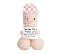 GGBOVVO Mini bambola positiva, divertente e creativo, patate positive e umoristiche, supporto emotivo, doll Pink Wool Gifts, decorazione regalo per feste