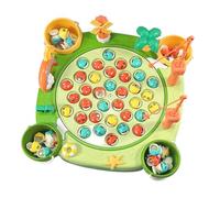 GGesii Giochi Montessori Bambini, Pesca Pesciolini Giocattoli Bambino, 35 Pesci Gioco Pesca Pesci Calamita, per Bambini di 2 3 4 5 6 7 8 9 10 Anni, per Tegali, Giocattoli per la Motricità (Verde)