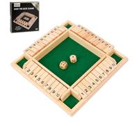 GGesii Shut The Box 2-4 Giocatori, Giochi da Tavolo in Legno, Giochi da Viaggio, Adatto per giocattoli educativi di apprendimento da 3 4 5 6 7 8 anni (Verde)