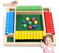 GGesii Shut The Box 2-4 Giocatori, Giochi da Tavolo in Legno, Giochi da Viaggio, Adatto per giocattoli educativi di apprendimento da 3 4 5 6 7 8 anni