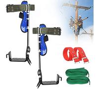GGFFJ Kit Professionale di ramponi for Arrampicata sugli Alberi - Ramponi in Acciaio Inossidabile con Cintura di Sicurezza for arboricoltori, Raccolta di Cocco e Avventure all'Aria Aperta(2claws)