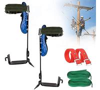 GGFFJ Kit Professionale di ramponi for Arrampicata sugli Alberi - Ramponi in Acciaio Inossidabile con Cintura di Sicurezza for arboricoltori, Raccolta di Cocco e Avventure all'Aria Aperta(1claws)