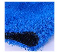 GGFFJ Tappeto in Erba Sintetica Blu for parchi Giochi Fai da Te e Cortili, Decorazione Personalizzata for Prato Esterno Senza Pelucchi(80x200cm)