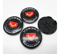 GGGggHai 4 Pezzi Auto Coprimozzi per 68mm Vossen,Car Centrale Copertura Mozzo,Forte e Robusto Dell'Auto Accessori,G