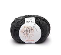 ggh Maxima - 100% lana merino extra fine e superwash - lunghezza 110 m su 50 g - spessore ferri 4 - 5 - lana per lavorare a maglia o uncinetto - colore 028 - antracite