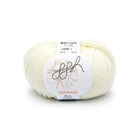 ggh Maxima - colore 001 - Wool White - 100% Lana merino, mulesing free, 50g palla, durata ca. 110m (120 yds), needle size 4,5, maglieria, uncinetto