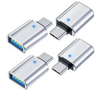 GGMTY Confezione da 4 adattatori da USB-C a USB 3.0, convertitore OTG in | Collega istantaneamente tastiere o unità flash al tuo laptop o telefono. L'indicatore LED conferma lo stato di