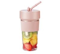 Ggnaxivs Bicchiere per Frullatore Portatile e Coperchio da Viaggio, con Ricarica USB, Rende Cremosi Frullati e Frullati, Spremiagrumi per la Cucina Durevole, Rosa