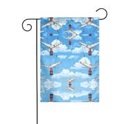 GGNKDL Ali nel cielo stampa Bandiera da giardino decorazione cortile esterno adatto per tutte le stagioni 30,5 x 45,7 cm
