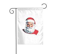 GGNKDL Babbo Natale che soddisfa il suo desiderio stampa Bandiera da giardino decorazione cortile esterno adatto per tutte le stagioni 30,5 x 45,7 cm