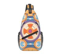 GGNKDL Borsa a tracolla circolare con stampe antiche stradali adatte per uomini e donne, adatta per borse fitness e escursioni