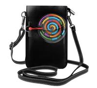 GGNKDL Borsa a tracolla colorata con labirinto stampato, borsa per cellulare, piccolo portafoglio da donna, un regalo pratico adatto per uscire, esercitare e fare shopping