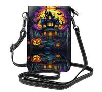 GGNKDL Borsa a tracolla con stampa Castle of Terror, borsa per cellulare, piccolo portafoglio da donna, un regalo pratico adatto per uscire, allenarsi e fare shopping