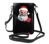 GGNKDL Borsa a tracolla con stampa di Babbo Natale che soddisfa il suo desiderio, borsa per cellulare, piccolo portafoglio da donna, un regalo pratico adatto per uscire, allenarsi e fare shopping