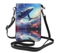 GGNKDL Borsa a tracolla con stampa di balene che nuotano sotto il mare, borsa per cellulare, piccolo portafoglio da donna, un regalo pratico adatto per uscire, fare esercizio fisico e fare shopping